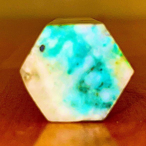 Obelisk Chrysocolla in Quartz w/ Azurite, Phoenix Towers - Picture 11 of 15